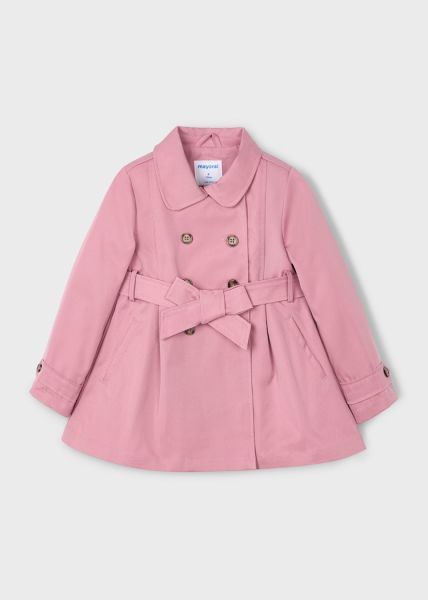 Kız Kemerli Trençkot Pembe