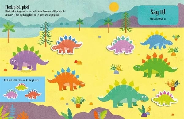 Felt Stickers - Dinosaurs Play Scene Book