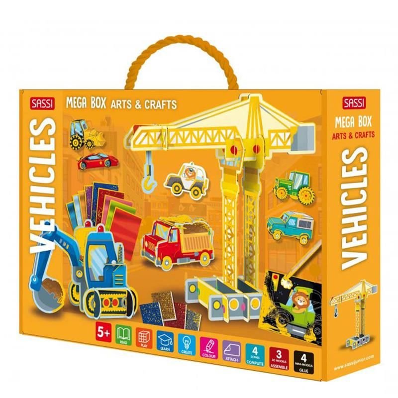 Mega Box Arts and Crafts - Vehicles Büyük Sanat Ve El İşi Kutusu - Taşıtlar