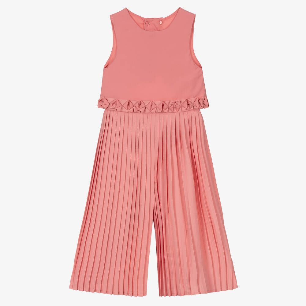 Mayoral Kız Pembe Pileli Krep Tulum