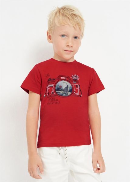 Mayoral Erkek Çocuk Üç Boyut Baskılı Tshirt Kırmızı
