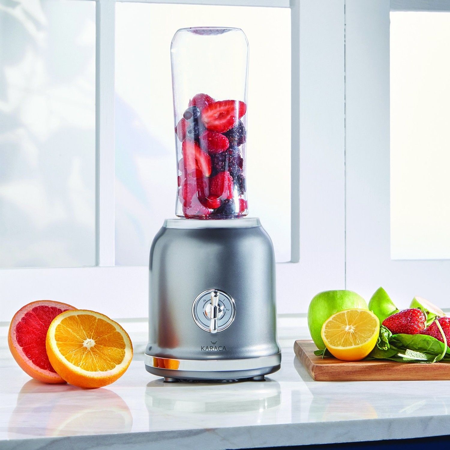 Karaca Retro Personal Kişisel Smoothie Blender - Gri