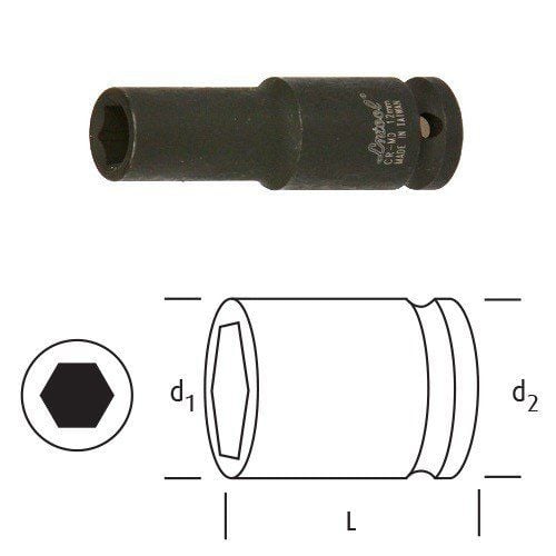 OSAKA 1/2'' 08-32 MM ÖLÇÜ ARALIĞI HAVALI LOKMA -UZUN