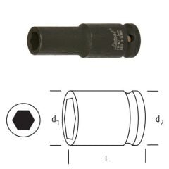 OSAKA 1/2'' 08-32 MM ÖLÇÜ ARALIĞI HAVALI LOKMA -UZUN