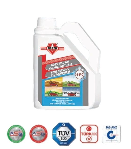 Börfh Dört Mevsim Kırmızı-Mavi Antifiriz 3 LT