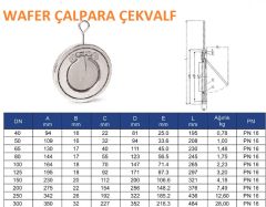 Garanti Wafer Çalpara Çekvalf DN-65