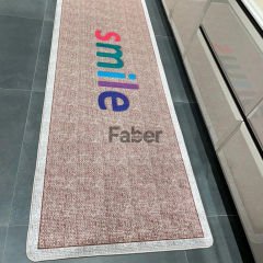 Renkli Yazılı Dekoratif Jüt Mutfak Halısı