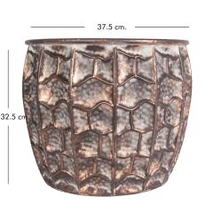 Dekoratif Eskitme Gold Renkli Metal Çiçeklik
