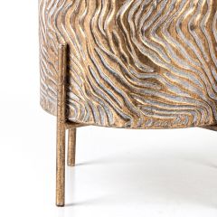 Dekoratif Eskitme Gold Metal Çiçeklik