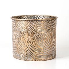 Dekoratif Eskitme Gold Metal Çiçeklik
