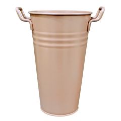 Dekoratif Rose Gold Renkli Metal Saksı