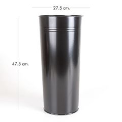 Dekoratif Siyah Parlak Kaplamalı Metal Çiçeklik