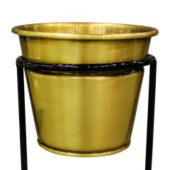 Lüks Gold Renkli Yüksek Metal Çiçeklik