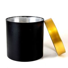 Minimalist Tasarım Altın Çerçeveli Siyah Saksı