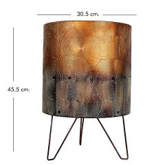 Vintage Tarzı Eskitme Bronz Ayaklı Metal Saksı