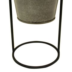 Modern Tasarım Gümüş Ayaklı Metal Saksı