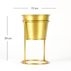 Modern Tasarım Gold Metal Bitki Standı