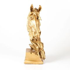 Dekoratif Gold At Heykeli Obje