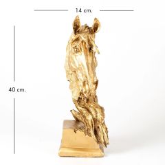Dekoratif Gold At Heykeli Obje
