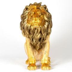 Dekoratif Gold Kaplama Aslan Obje