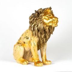 Dekoratif Gold Kaplama Aslan Obje