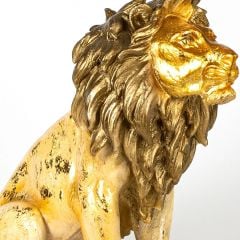 Dekoratif Gold Kaplama Aslan Obje