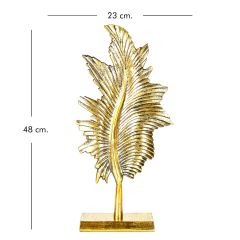 Dekoratif Gold Kaplama Yaprak Obje