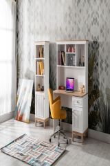 Modern Safir Beyaz Ahşap Genç Odası Takımı