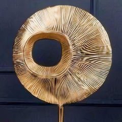 Modern Kabartma Desenli Gold Dekoratif Obje