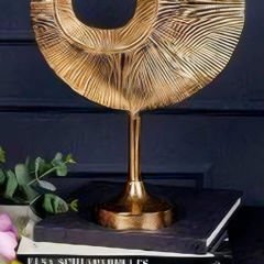 Modern Kabartma Desenli Gold Dekoratif Obje