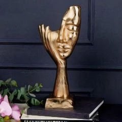 Modern Yüz Figürlü Gold Dekoratif Obje