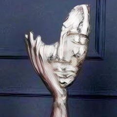 Modern Gümüş Yüz Figürlü Dekoratif Obje