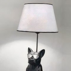 Modern Fransız Bulldog Figürlü Dekoratif Abajur
