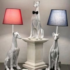 Modern Kırmızı Hayvan Motifli Dekoratif Abajur