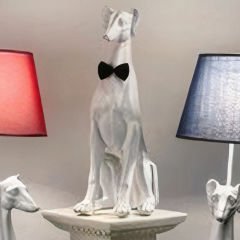 Modern Kırmızı Hayvan Motifli Dekoratif Abajur