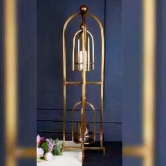 Lüks Gold Kaplama Metal Fener Dekoratif Mumluk