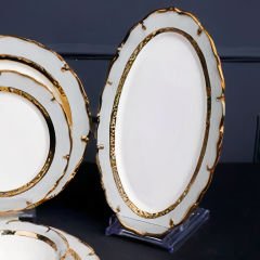 Gold Kenarlı Porselen 25 Parça 6 Kişilik Yemek Takımı