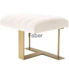Sky Eskitme Gold Metal Ayaklı Modern Puf