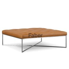 Nova Gümüş Metal Ayaklı Dekoratif Modern Puf