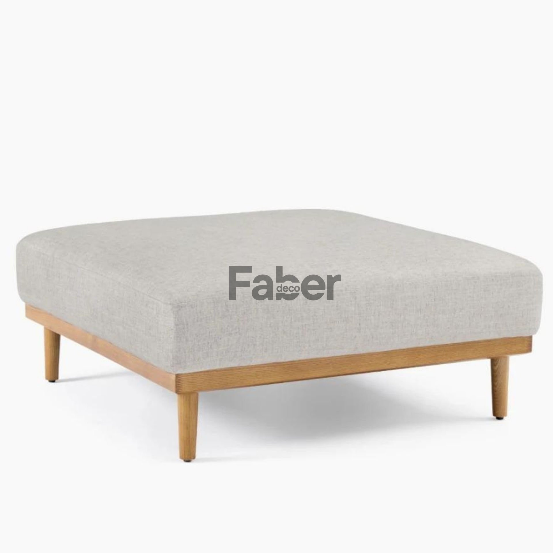 Kales Ahşap Ayaklı Modern Puf