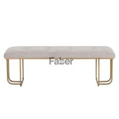 Rozz Gold Metal Ayaklı Modern Bench