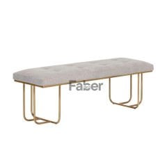 Rozz Gold Metal Ayaklı Modern Bench