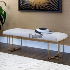 Rozz Gold Metal Ayaklı Modern Bench