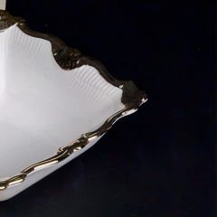 Gold Kenar Çerçeveli Tasarım 6 Parça Kare Çorba Kasesi