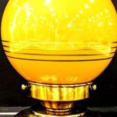Eskitme Gold Dekoratif Küre Masa Lamba