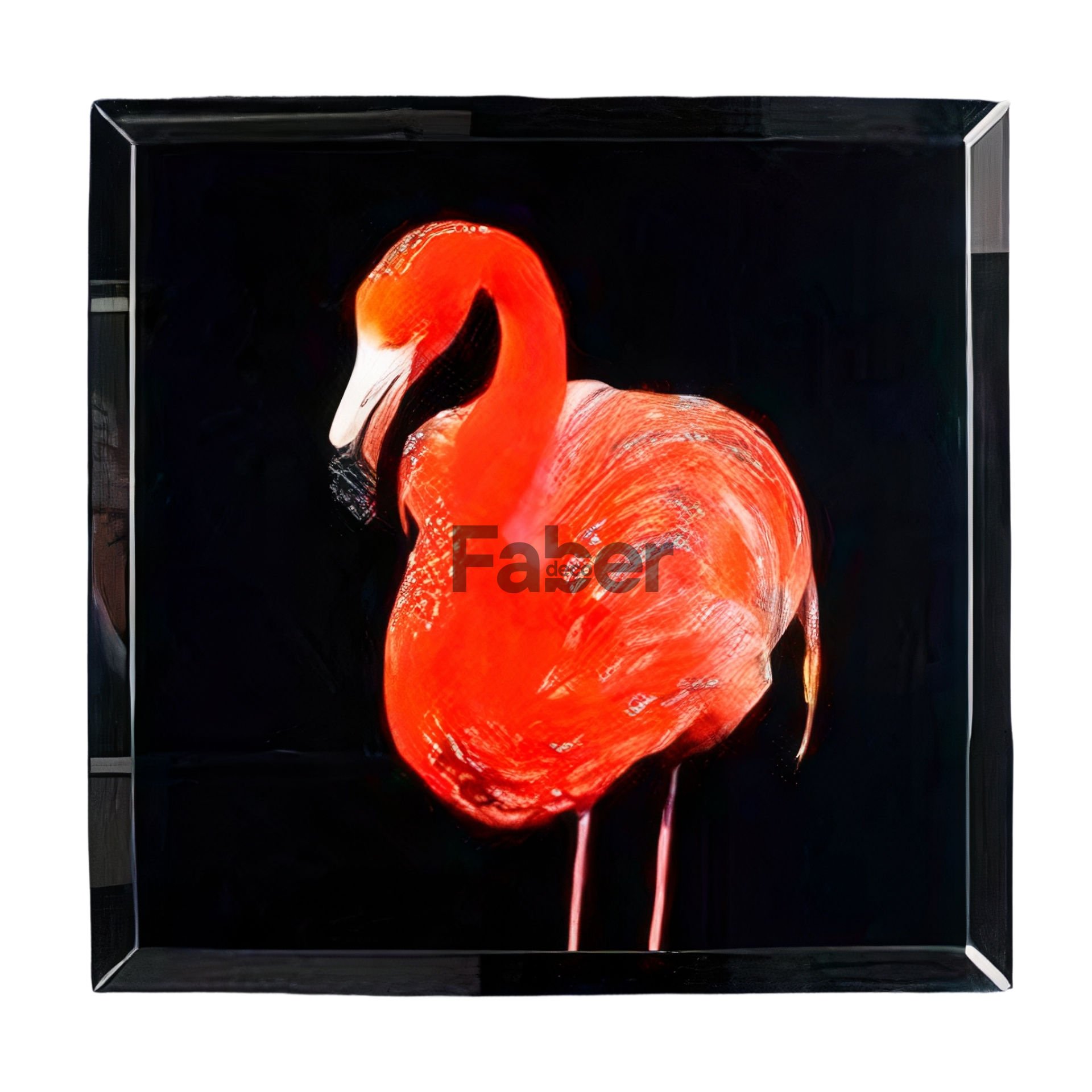Flamingo Figürlü Metal Tablo
