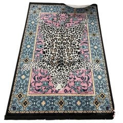 Leopar Desenli Pembe Modern Halı