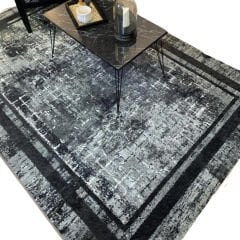Gri Siyah Desenli Modern Halı