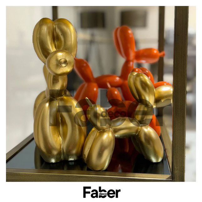 Gold Küçük Balon Köpek Biblo