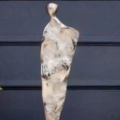Gümüş Soyut İnsan Figürlü Dekoratif Biblo